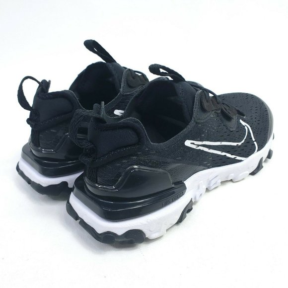 Nike React Vision Big Kids Youth 6Y Running Shoes CD6888-006 Black White Low - Picture 9 of 11
